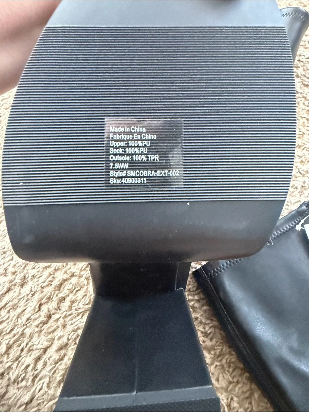 Torrid Black Platform Knee High Block Heel Boots